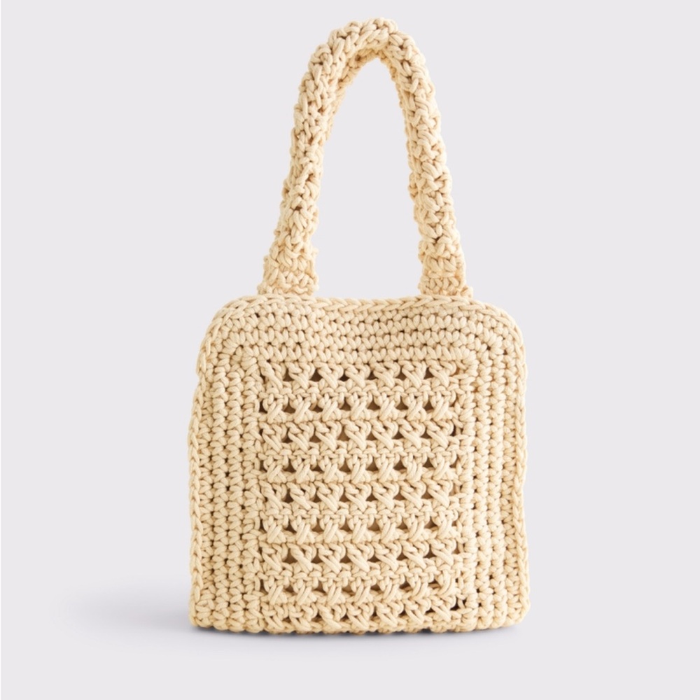 Abercrombie Crochet Small Tote Bag
